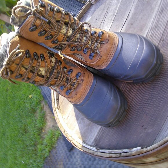 MENS WILD WOLF ROCKY BOOT LEATHER CAMO WORK HUNTING 8 M BOOTS ULTRA THINSULATE main image 5